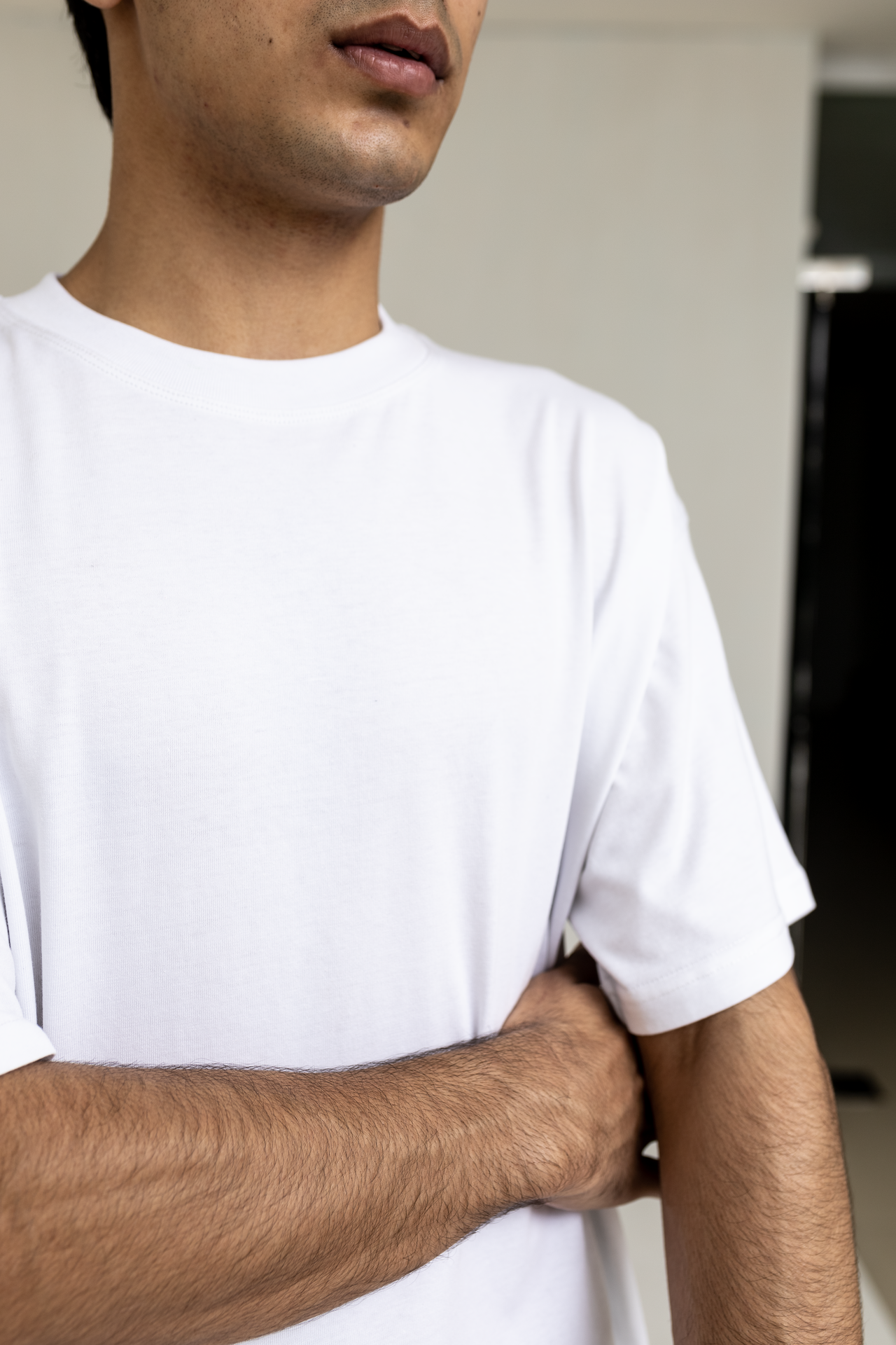 White Plane Drop Sholder T-Shirt