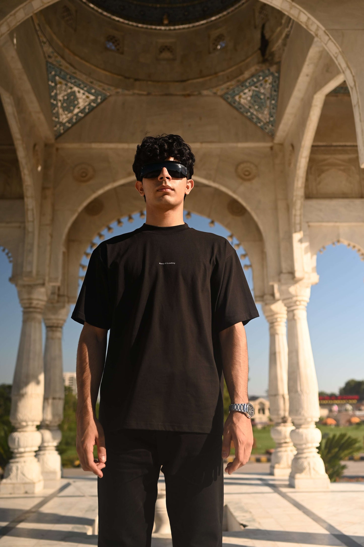 Black Signature Drop Sholder T-Shirt
