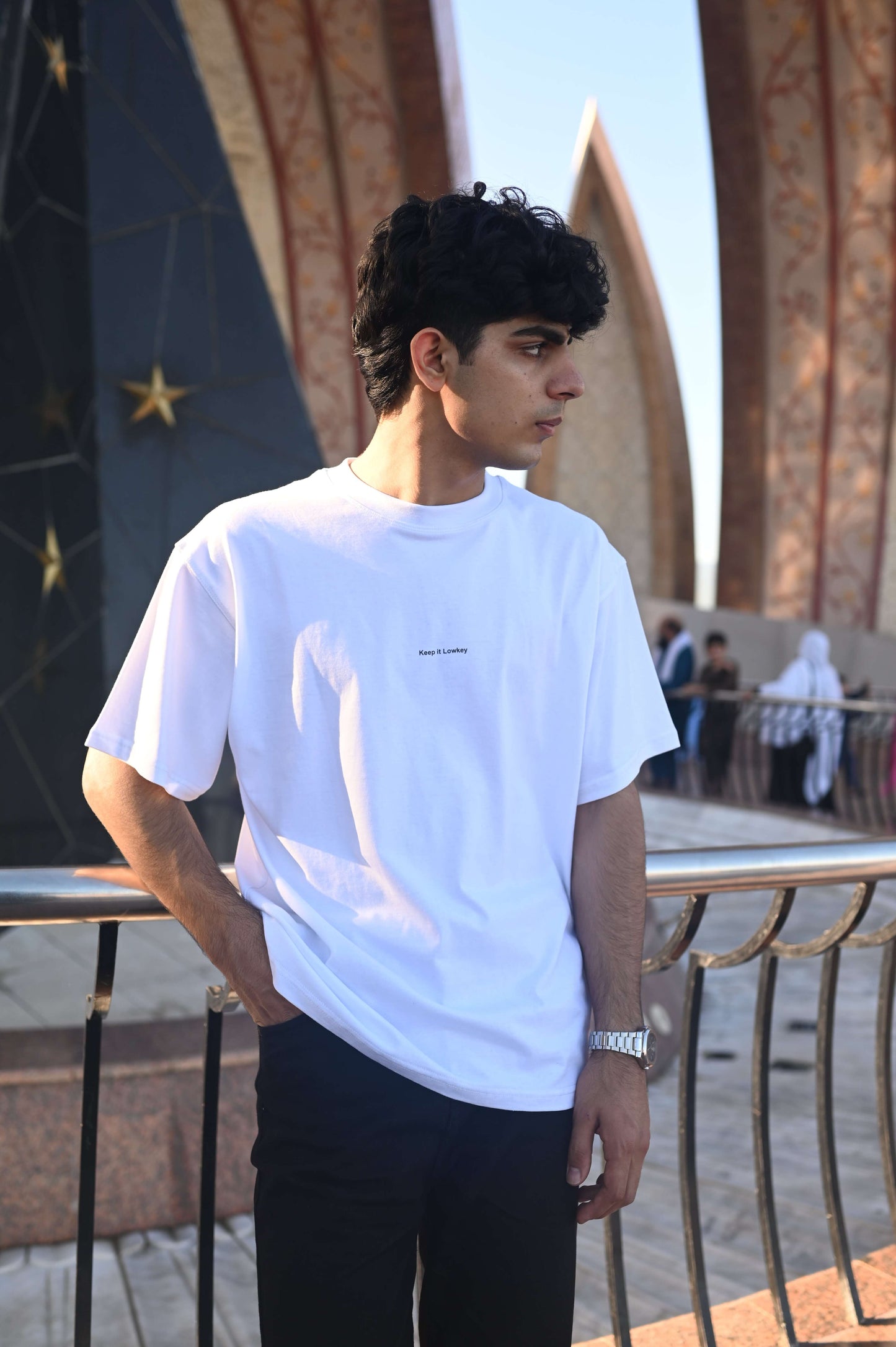 White Signature Drop Sholder T-Shirt